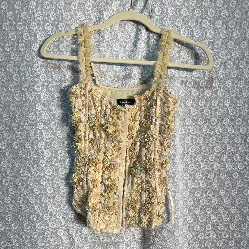 Vintage bebe Corset Lace Top
